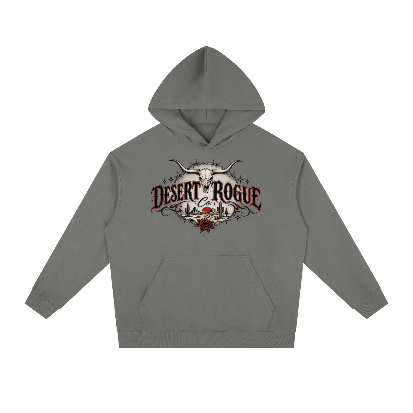 Bull Skull Barbwire DR co. Hoodie