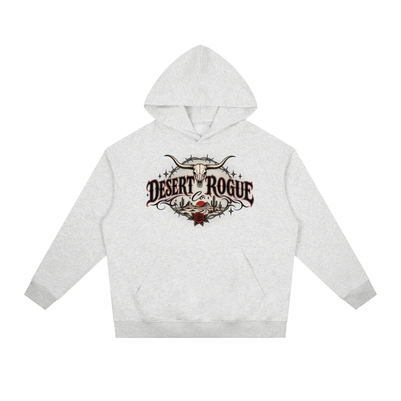 Bull Skull Barbwire DR co. Hoodie