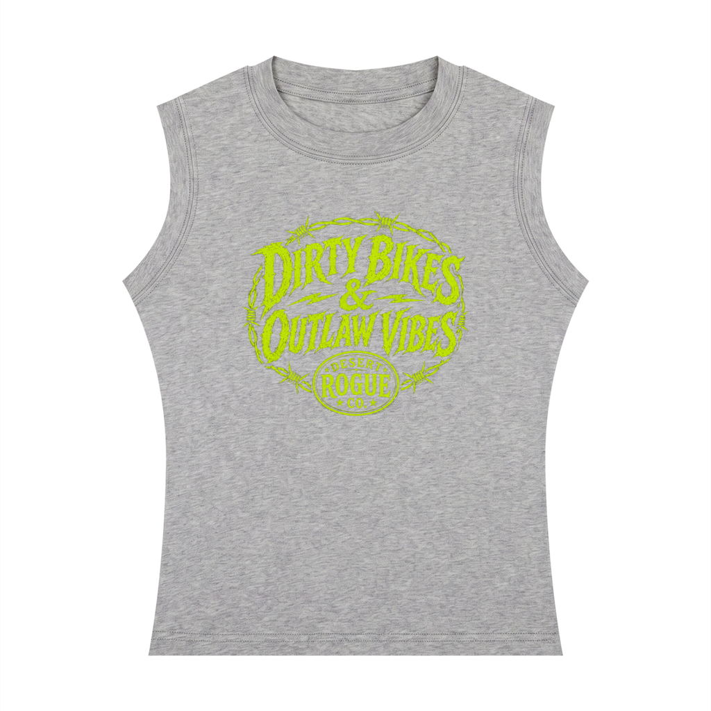 Outlaw Vibes Tank Top - Toxic Green