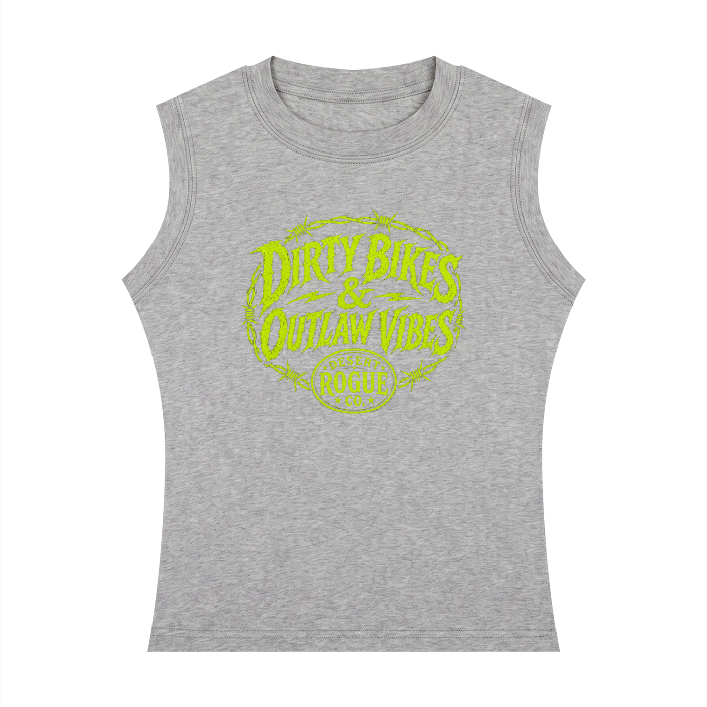 Outlaw Vibes Tank Top - Toxic Green
