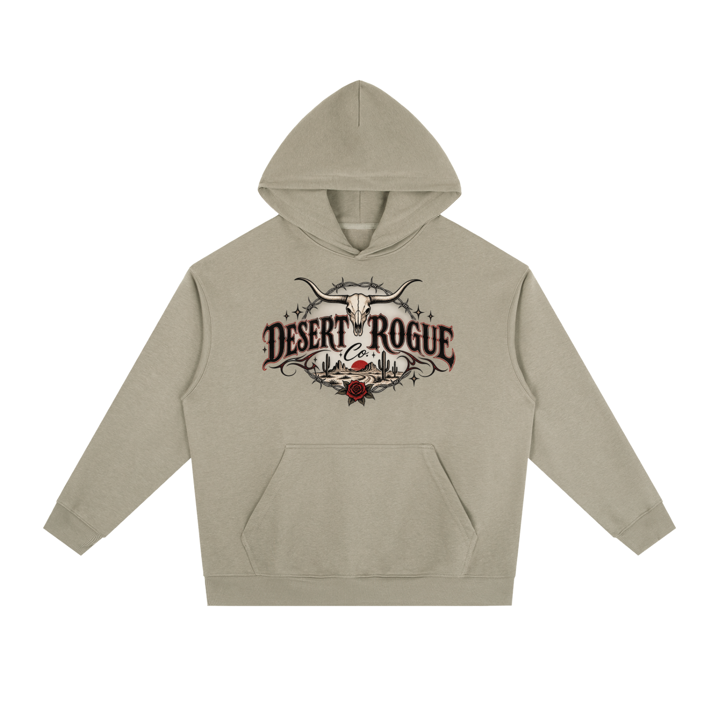 Bull Skull Barbwire DR co. Hoodie