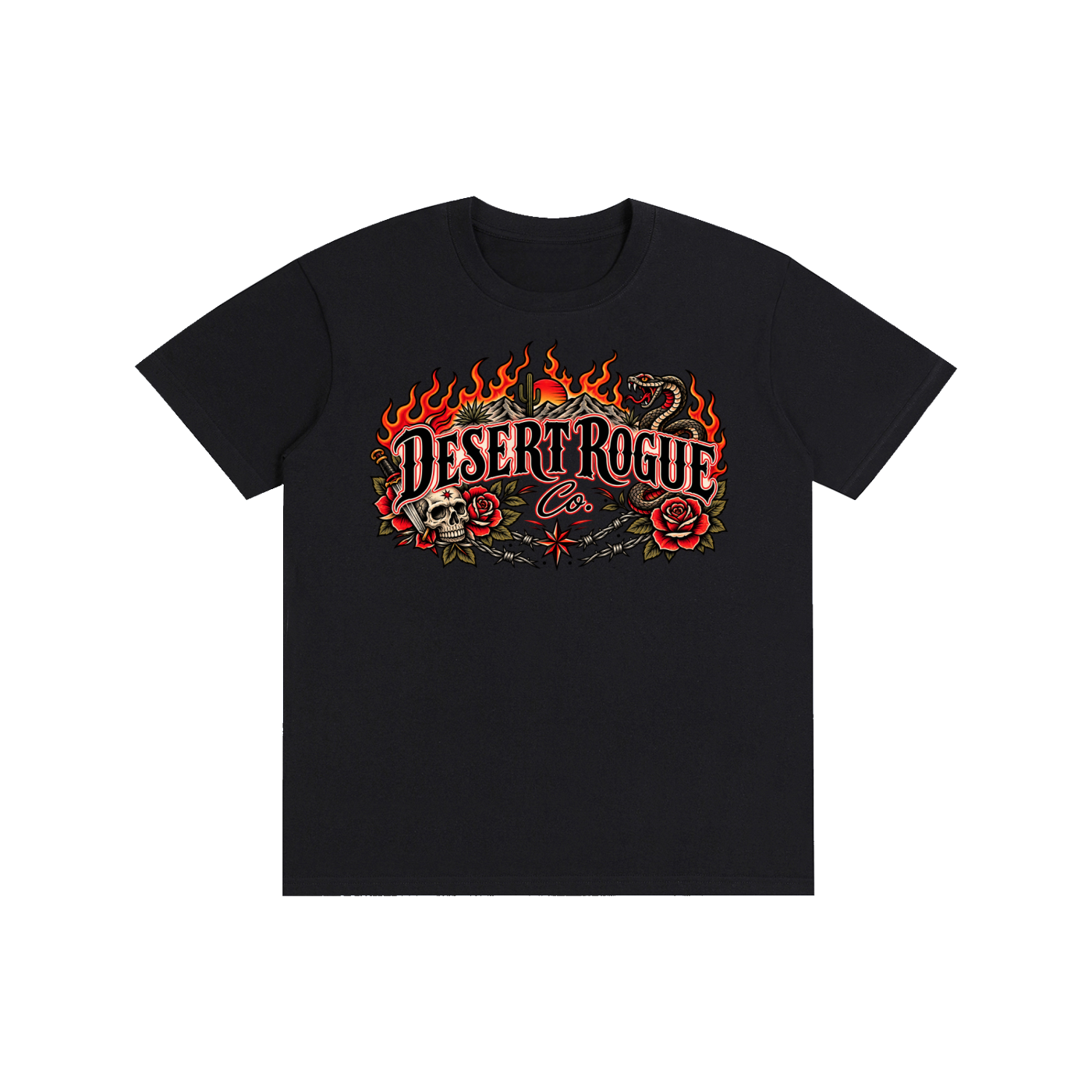 Desert Flames Cotton T-Shirt