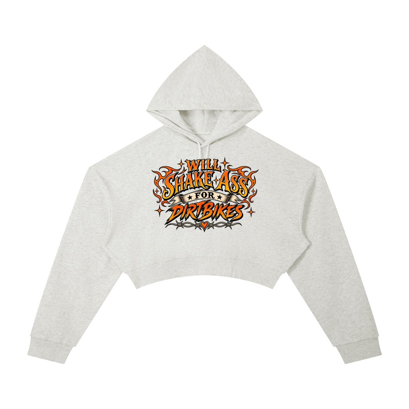 Shake Ass for Dirtbikes Crop Hoodie