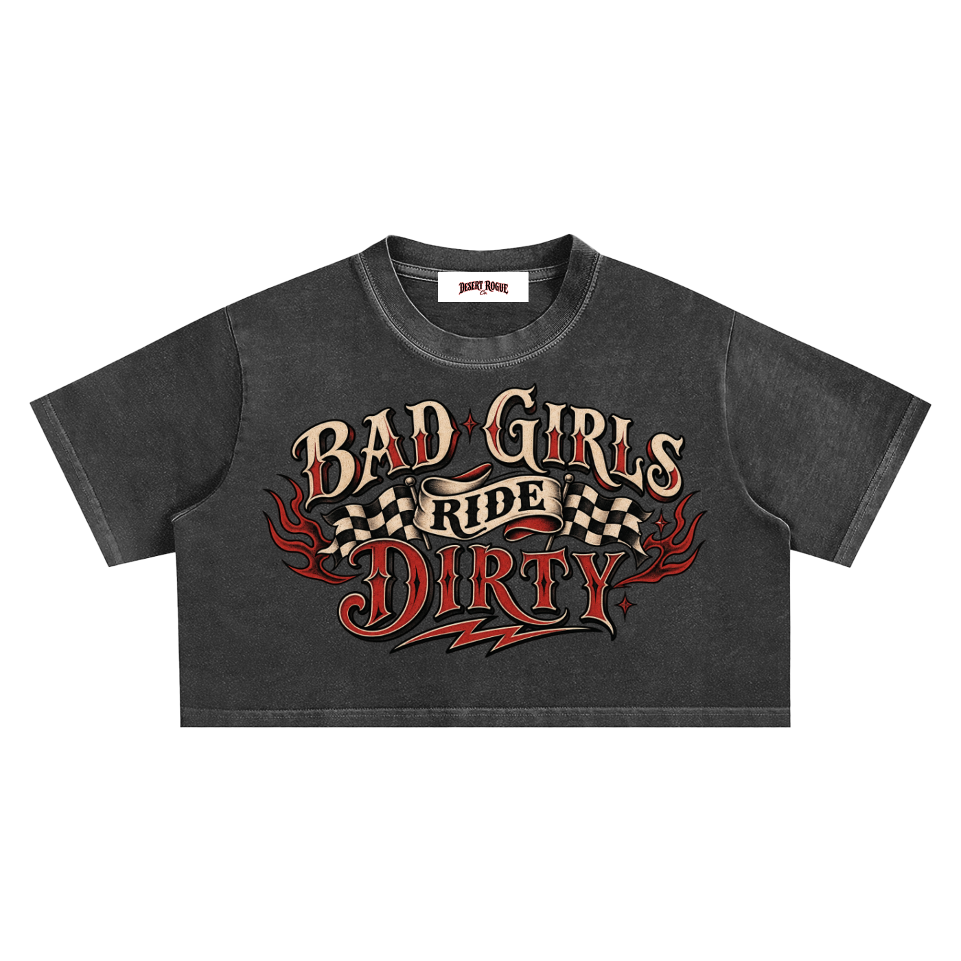 Bad Girls Ride Dirty Crop Tee