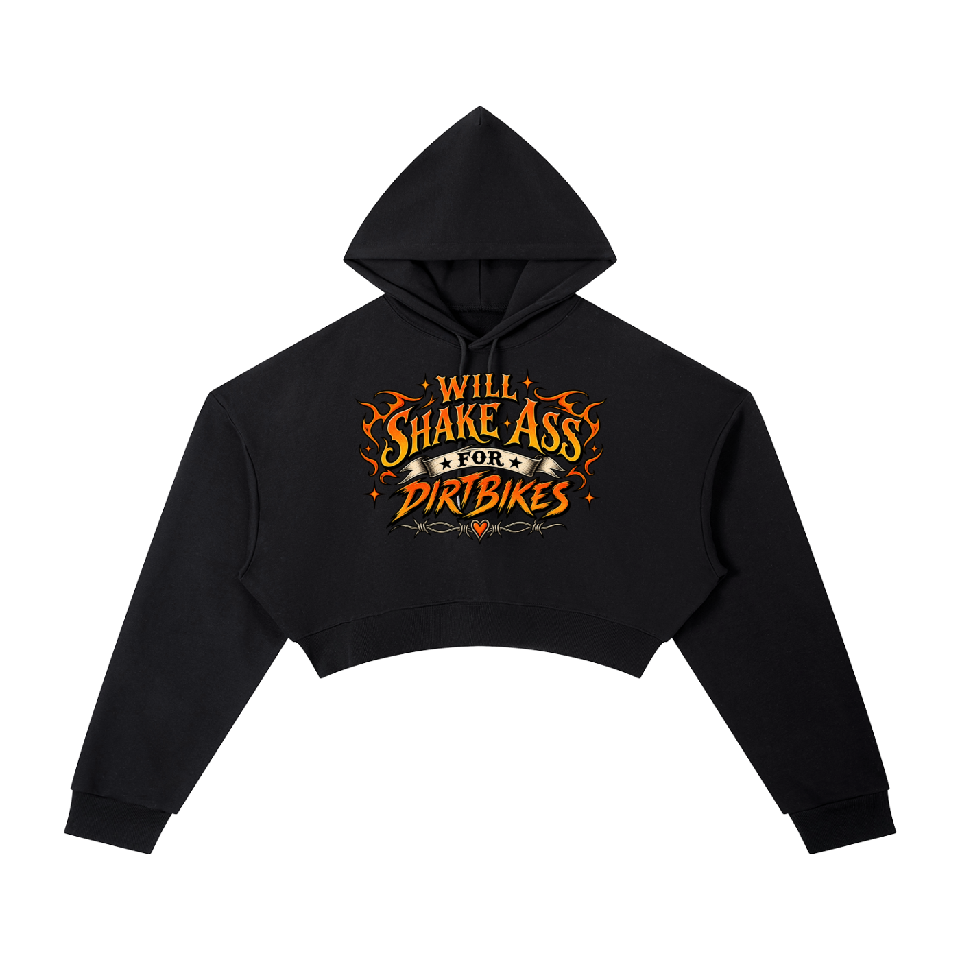 Shake Ass for Dirtbikes Crop Hoodie