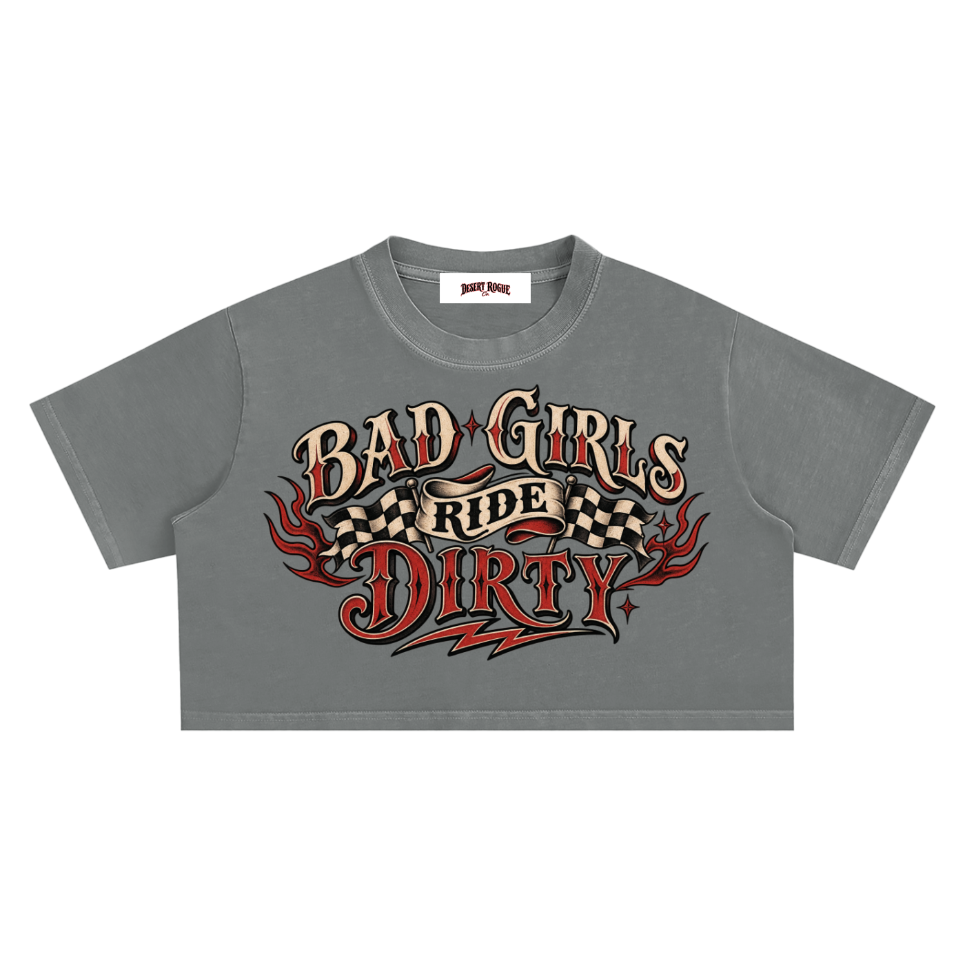 Bad Girls Ride Dirty Crop Tee
