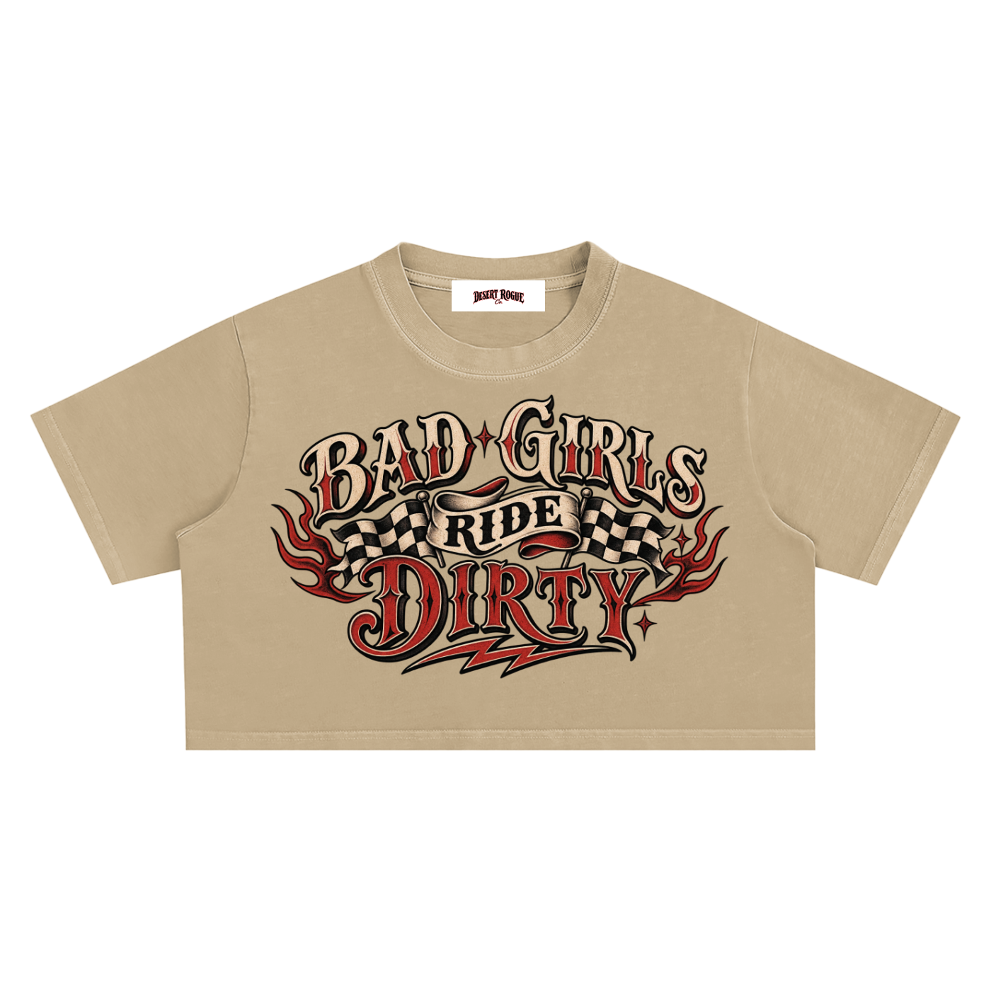 Bad Girls Ride Dirty Crop Tee