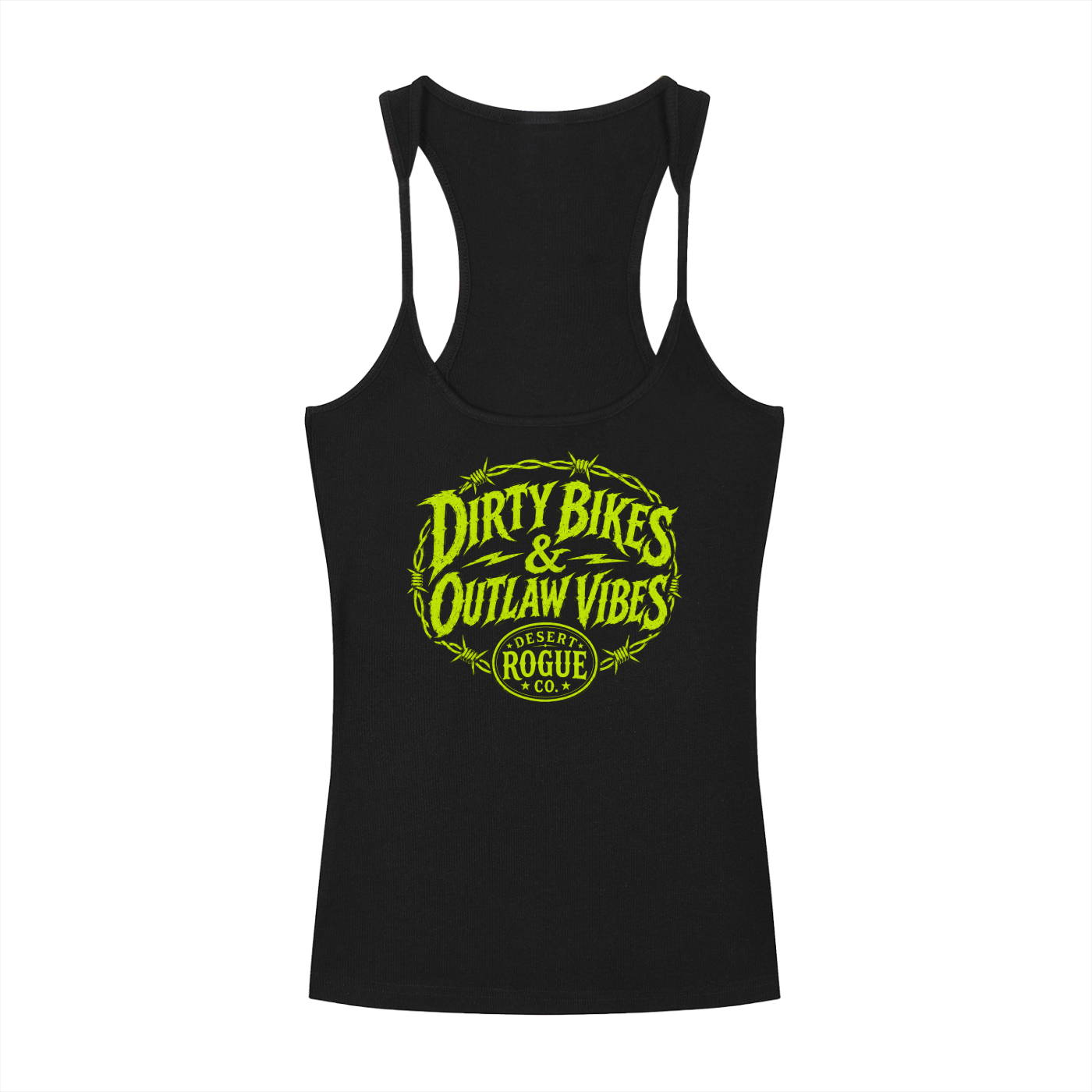 Lime Green DR co. Slim Fit Racerback Tank Top